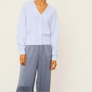 $395 NWT Vince Raglan Sleeve Wool Blend Powder Blue Cardigan sz XS